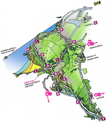 Walk 9 Map - Jericho Valley and Cross Coombe